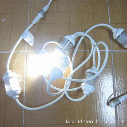 LED string light, 6m with 12 pieces LED strobe light, connectable, water-resistant, for outdoor